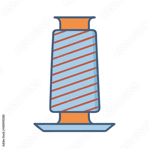 Thread Spool Icon Representing Sewing Thread