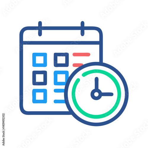 Time Tracker with Shift Icon Representing Work Schedule