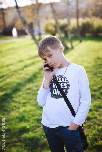 young man talking on the phone