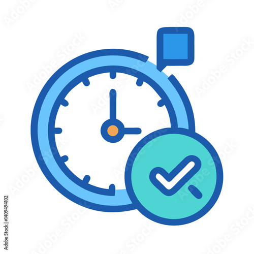 Work Time Clock Icon Representing Labor Hours