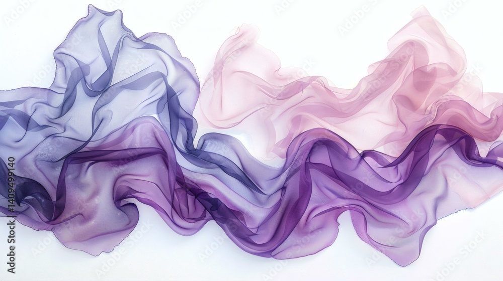 Delicate Abstract Fabric Flowing in Shades of Lavender, Pink, and Purple Delicate Abstract Fabric Flowing in Shades of Lavender, Pink, and Purple