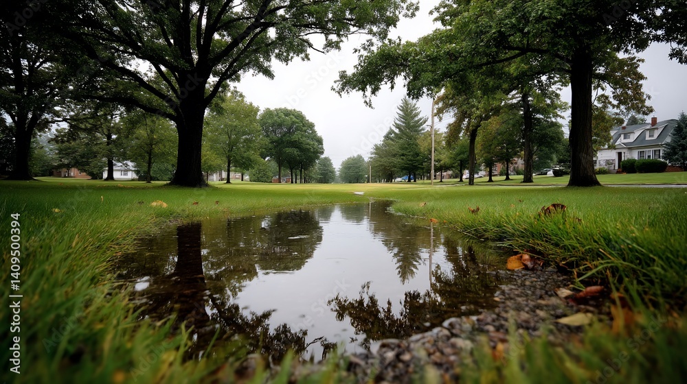 Tranquil suburban park Tranquil suburban park
