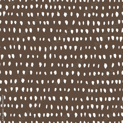 Artistic seamless blob dash stripes pattern. Vector background
