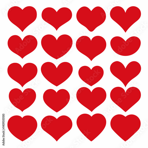 Heart Icon Set – Vector Love and Valentine Symbol Collection
