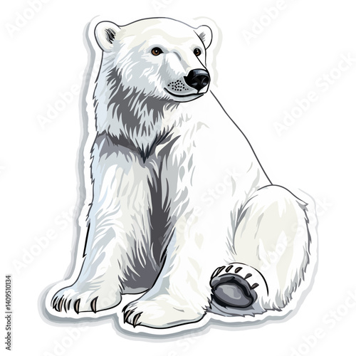 polar bear, animal, vector, transparent background