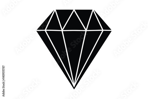 diamond Icon silhouette vector illustration