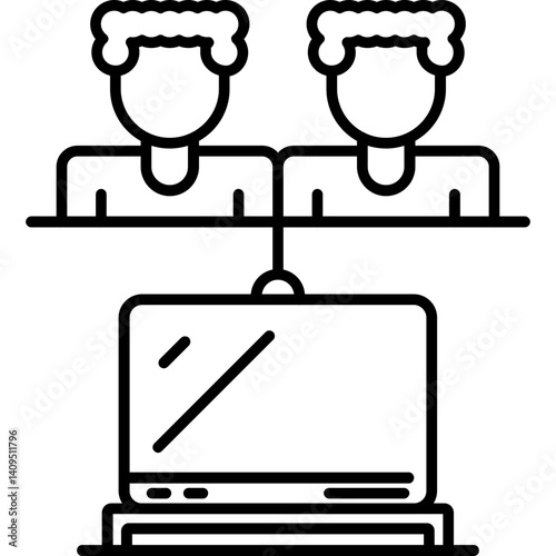 Remote Team Collaboration Icon