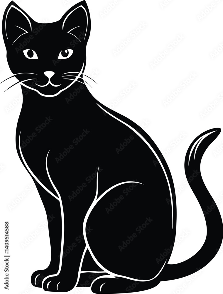 Fototapeta premium Cat silhouette vector designs 19
