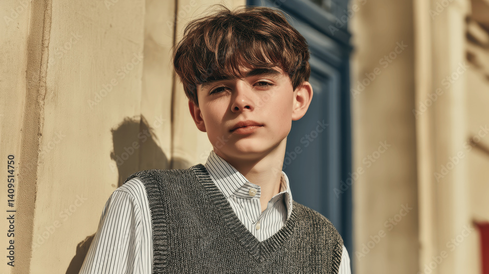 Obraz premium Portrait of a Young Man in City