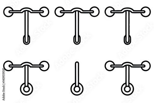 handlebar line art simple bicycle accessory drawing