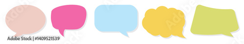 Colorful speech bubble set vector