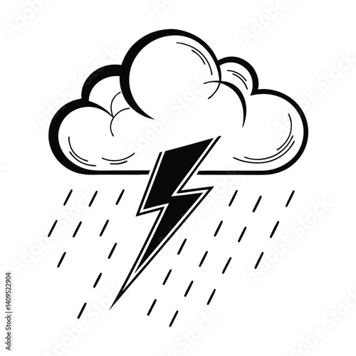 Storm cloud silhouette Vector