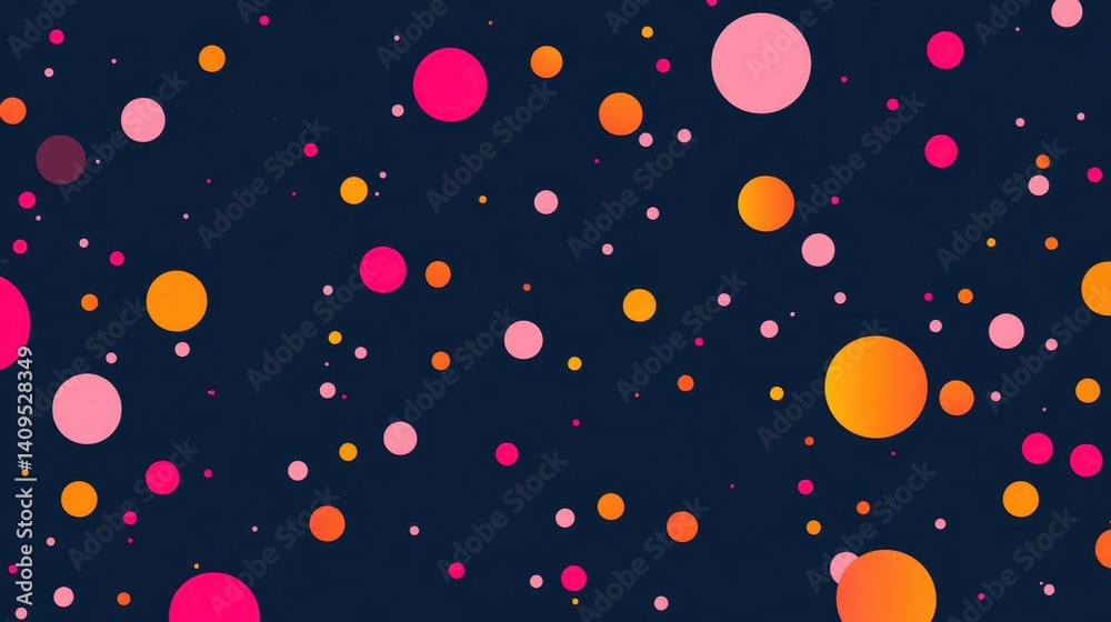 Vibrant, scattered circles against a dark backdrop. Vibrant, scattered circles against a dark backdrop.