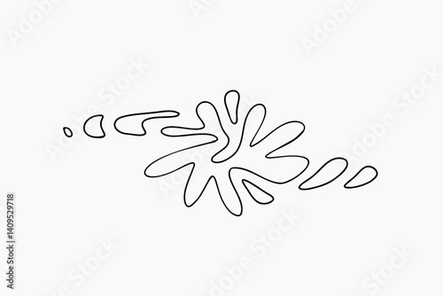 Random Shapes Organic Doodle Blobs. Outline 2d vector image. Sticker for social media. Backdrop.