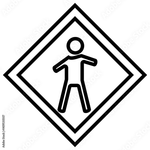pedestrian area traffic signs