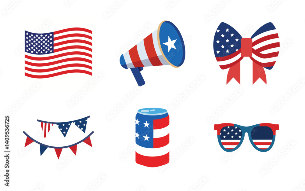 4th of July design bundle, USA Independence day vector design collection 4th of July design bundle, USA Independence day vector design collection