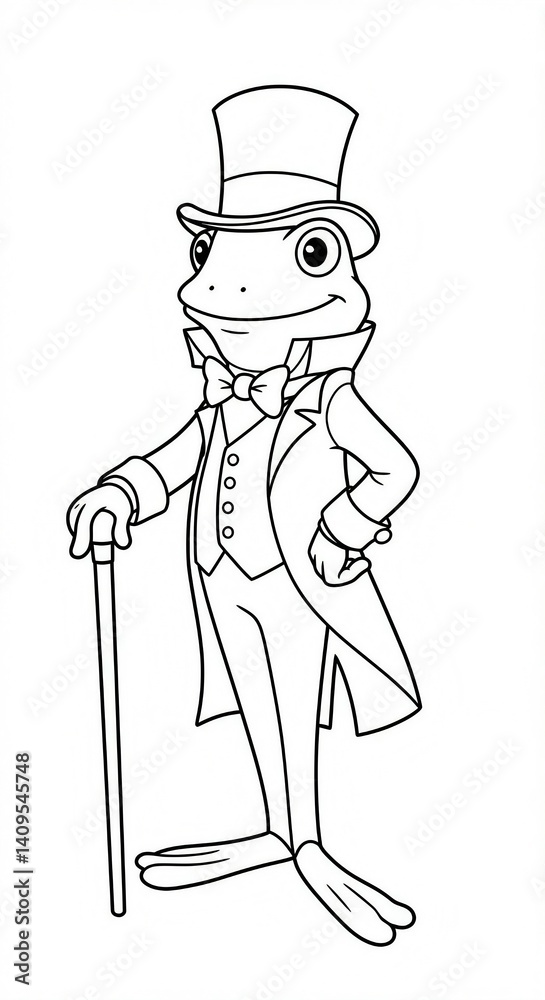 frog gentleman coloring frog gentleman coloring