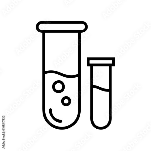 Illustration of laboratory test tubes science research medical equipment chemistry analysis experiment liquid solution test