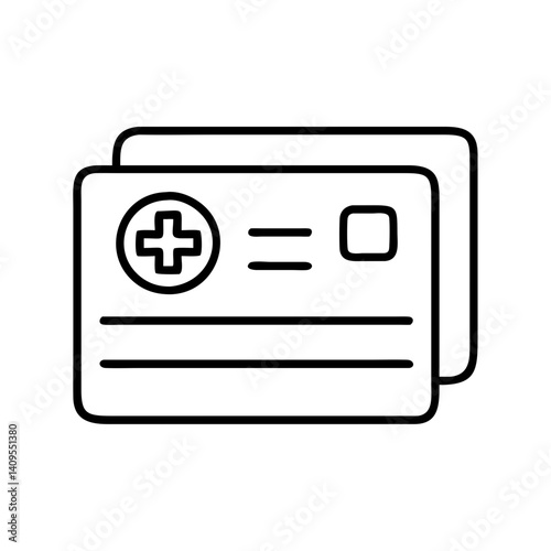 Medical id card health insurance card healthcare identification card medicare card health card vector
