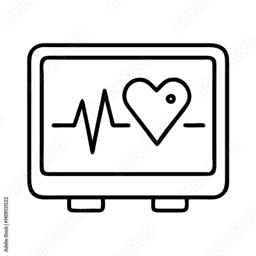 Heart monitor healthcare medical heartbeat pulse ekg vital signs cardiology equipment machine care
