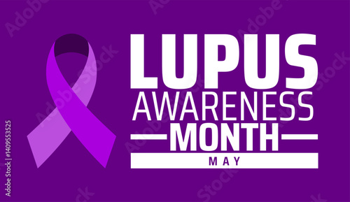 Lupus Awareness Month background banner or poster design template. observed every year in May. Holiday concept. Use to any Template, card, poster, placard, template.