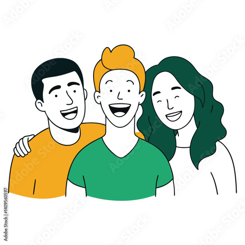 group of friends laughing together captured in smile
