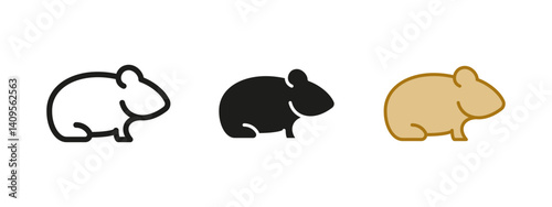 Hamster icon. Small rodent vector illustration.