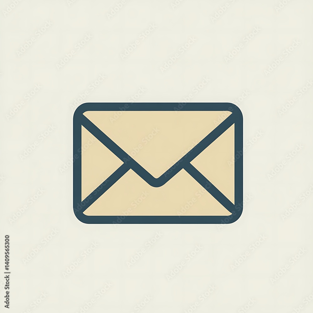 The image depicts an envelope icon against a light textured backdrop The image depicts an envelope icon against a light textured backdrop
