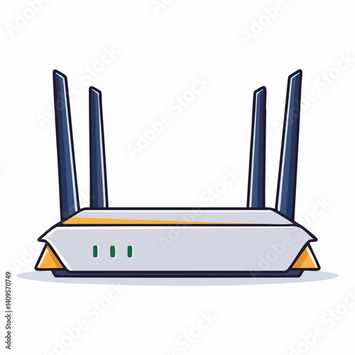 Wireless Router Icon Illustration Design. Vector Image