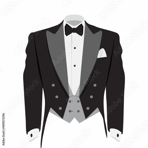 Classic Tailcoat Illustration. Vector Image