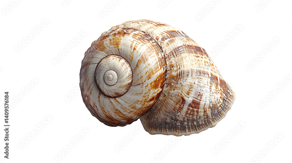 Snail crawling slowly isolated on white background, HD and realistic Snail crawling slowly isolated on white background, HD and realistic