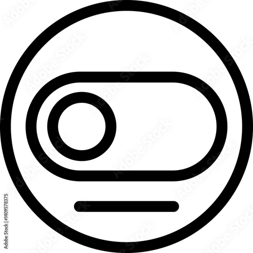Toggle Button Outline Style Icon