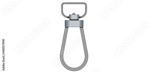 Realistic Silver Metal Clasp Vector Illustration.	