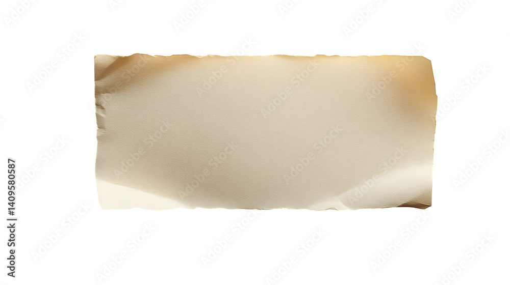 Obraz premium Simple rectangular note with soft edges isolated on white background, HD and realistic