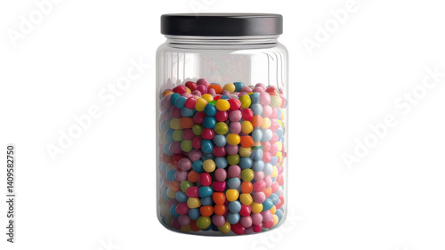 Delicious Colorful Jelly Beans in Glass Jar Sweet Treats Candy Dessert Food Photography Vibrant
