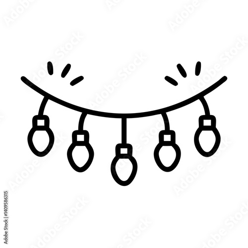 String lights illustration for festive celebrations  