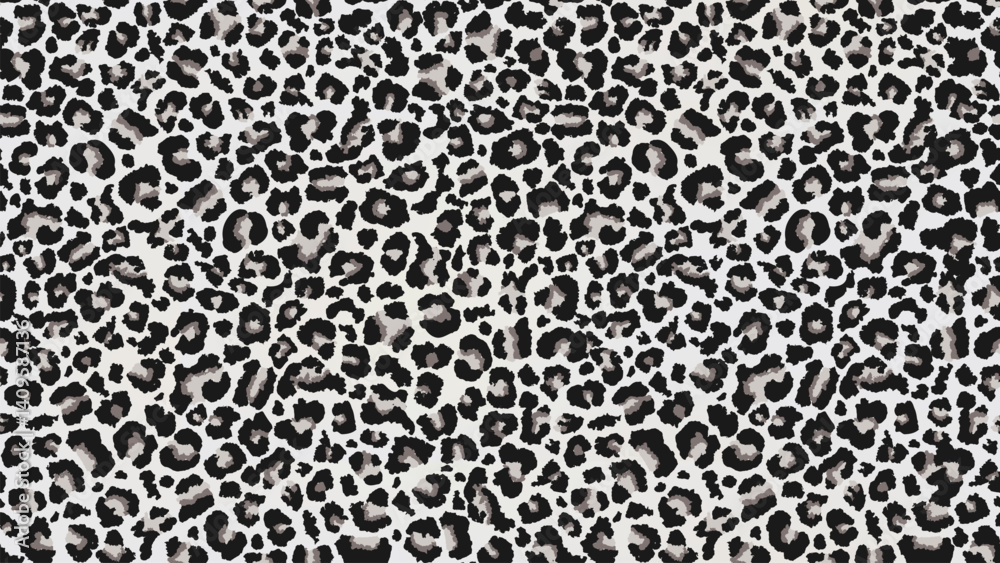 White leopard pattern. Seamless vector background with animal skin. Fashionable snow leopard fur. Modern spotted fabric design for clothes and linen.