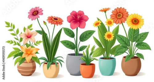 flower plants in pot