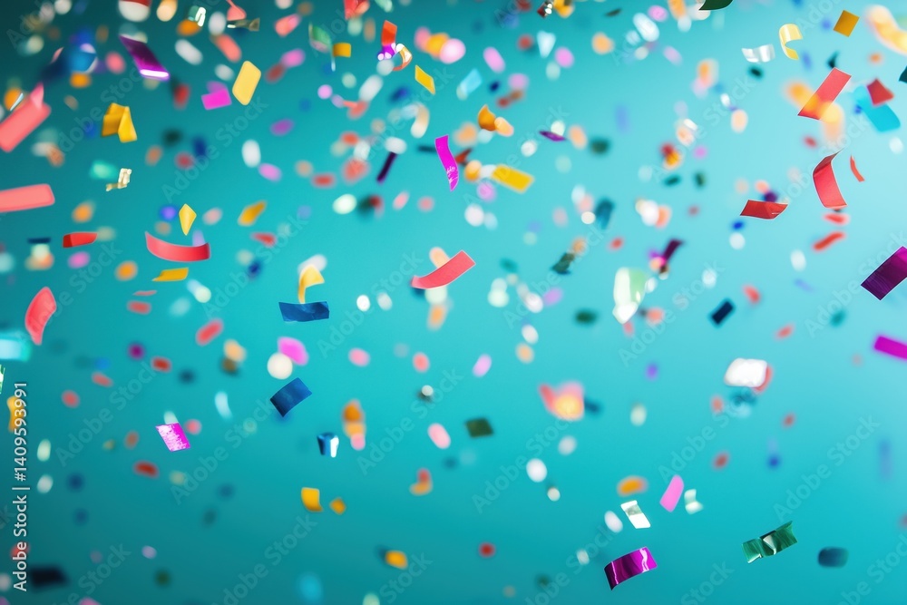 confetti on a blue background confetti on a blue background