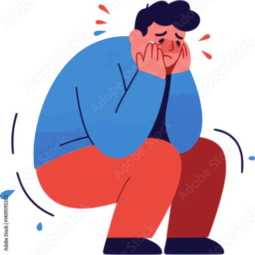 Shame modern colorful flat design illustration vector on white background
