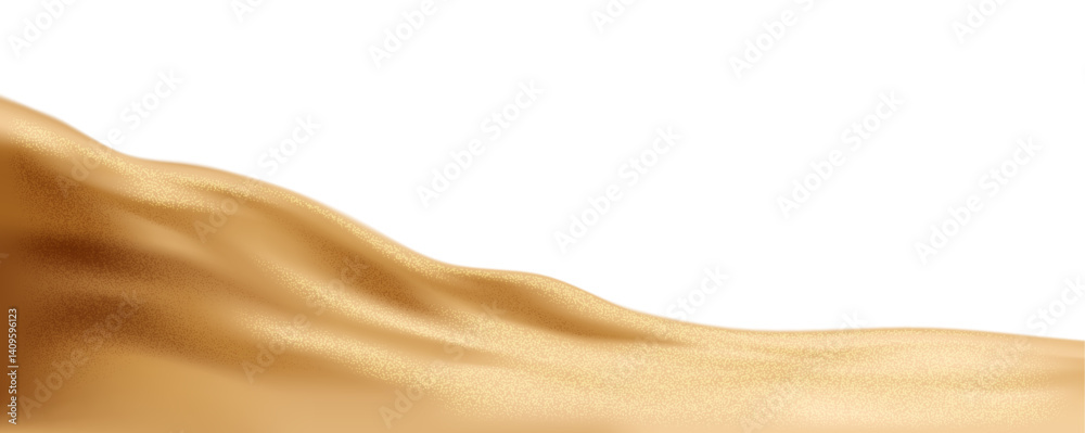 Fototapeta premium Abstract Vector Illustration Featuring Gold Metallic Waves on a Subtle Gradient Background