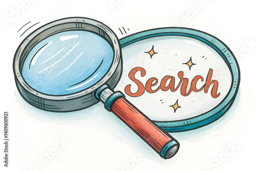 Optical search tool magnifies business plan text.