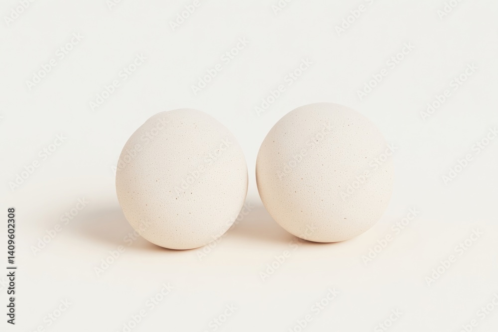 Two fresh, white eggs Two fresh, white eggs