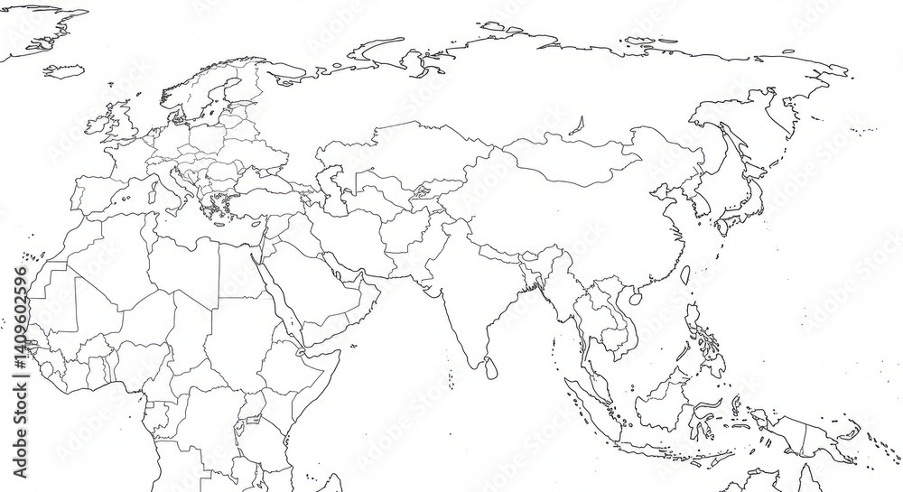 Fototapeta premium World Map Illustration