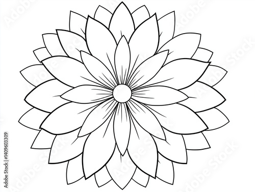 black and white flower