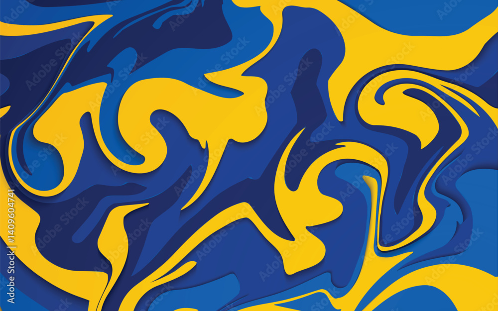 Modern abstract blue and yellow colorful twirl background Modern abstract blue and yellow colorful twirl background