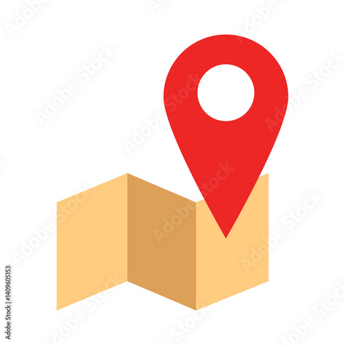 Map flat icon