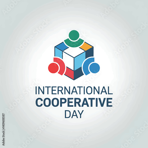 International Day of Cooperatives Vector Design with Unity Cube