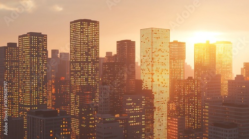 Blockchain, AI, and Big Data in a Futuristic Cityscape