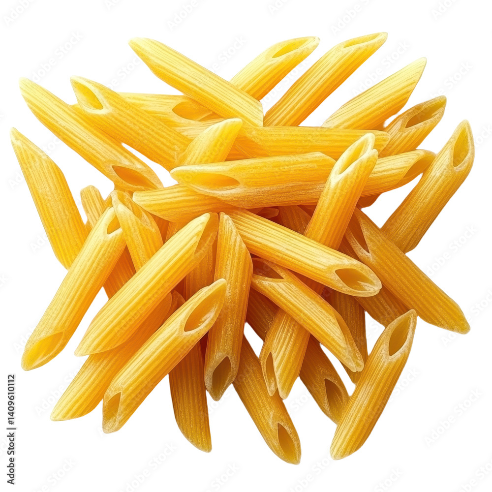 penne pasta top view full length isolated on transparent background. PNG penne pasta top view full length isolated on transparent background. PNG